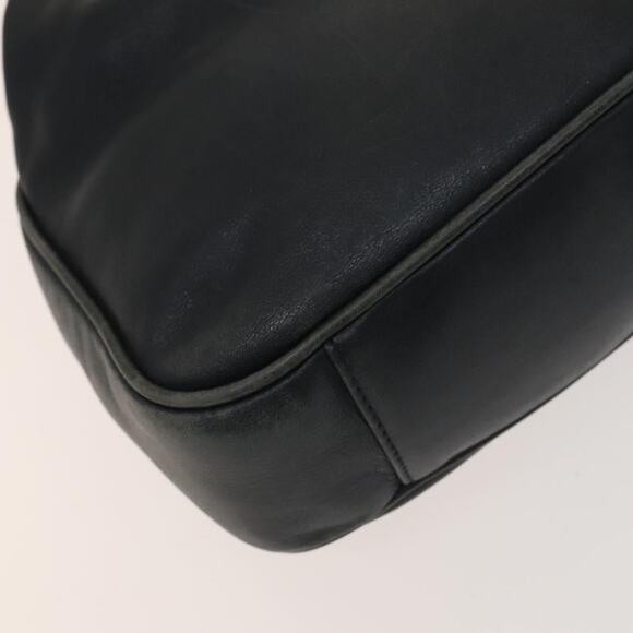 GUCCI Bamboo Hand Bag Leather Black Gold - Picture 11 of 16